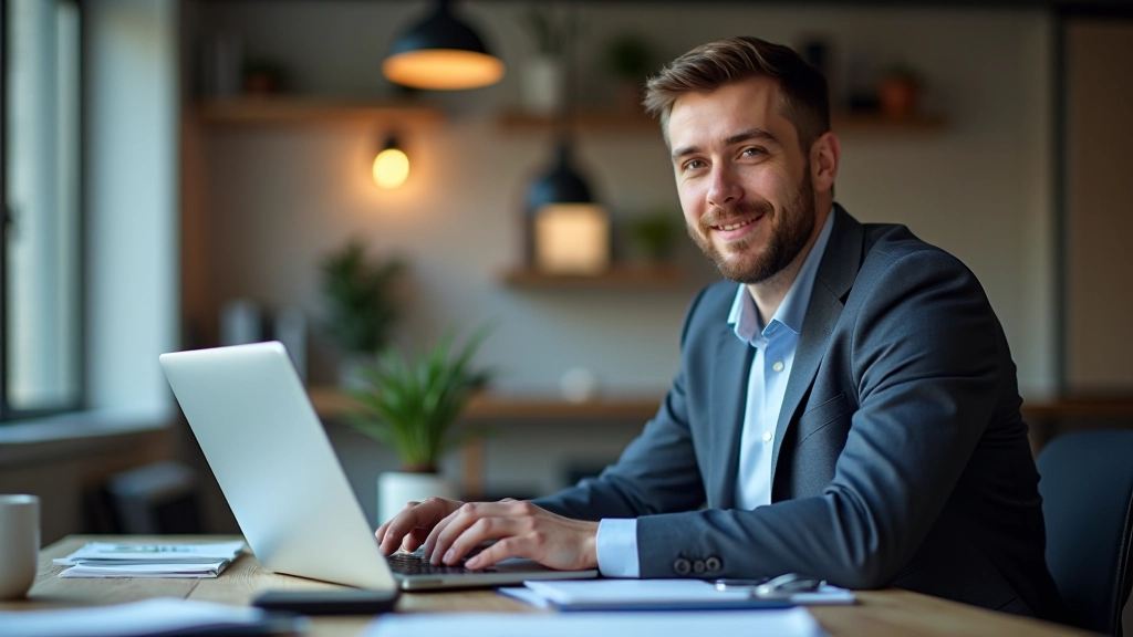 Accountant using accounting software on laptop to track and organize business deductions and expenses